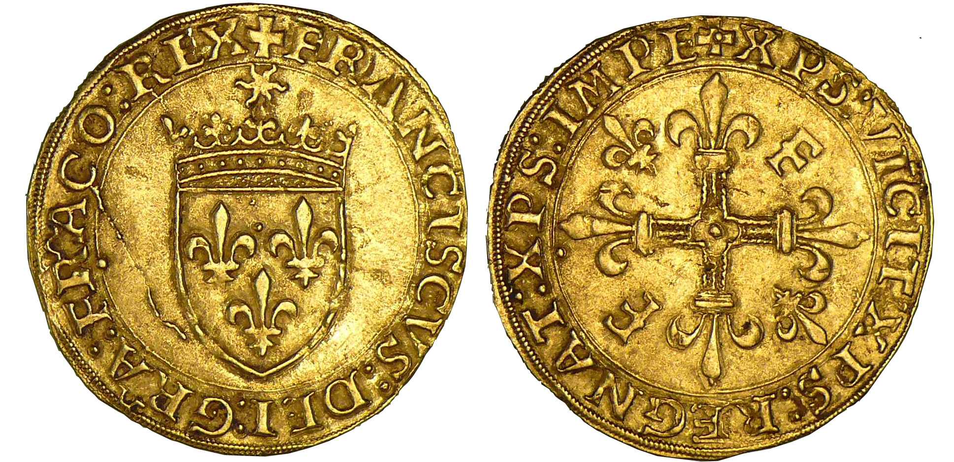 François 1er - Ecu d'or au soleil - 5ème type - Paris François 1er - Ecu d'or au soleil - 5ème type - Paris