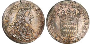 Monaco - Louis I - 1/12 d'écu 1662 Monaco - Louis I - 1/12 d'écu 1662