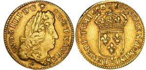 Louis XIV - Louis d’or à l’écu - 1690 & (Aix) flan réformé