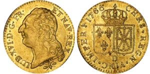 Louis XVI - Louis d’or au buste nu - 1786 D (Lyon) 1er sem - double frappe