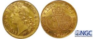 Louis XV - Louis d’or au bandeau - 1750 G (Poitiers) Louis XV - Louis d’or au bandeau - 1750 G (Poitiers)