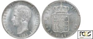 Italie - Règne des Deux Siciles - Francesco II - 20 grana 1859
