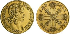 Louis XIII - Double louis d’or au buste nu, mèche courte - 1641 A (Paris)
