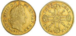 Louis XIV - Louis d’or aux 8 L et aux insignes - 1701 BB (Strasbourg) frappe médaille