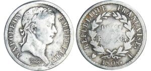 1/2 franc Napoléon revers république - 1808 U (Turin)