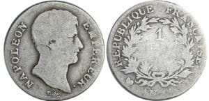 1 franc Napoléon empereur - An 14 U (Turin) 1 franc Napoléon empereur - An 14 U (Turin)