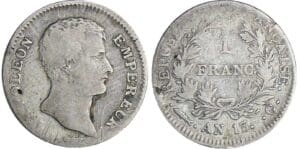 1 franc Napoléon empereur - An 13 G (Genève) 1 franc Napoléon empereur - An 13 G (Genève)