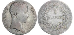 5 francs Napoléon empereur - An 13 U (Turin) 5 francs Napoléon empereur - An 13 U (Turin)