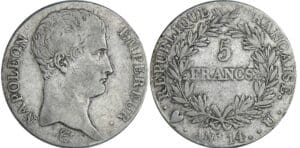 5 francs Napoléon empereur - An 14 U (Turin) 5 francs Napoléon empereur - An 14 U (Turin)