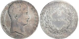 5 francs Napoléon empereur - 1807 U (Turin) 5 francs Napoléon empereur - 1807 U (Turin)