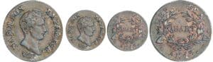 1/4 de franc Napoléon empereur - An 13 U (Turin) 1/4 de franc Napoléon empereur - An 13 U (Turin)