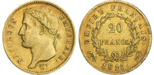 20 francs Napoléon revers empire - 1813 R (Rome)