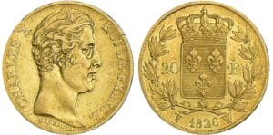 20 francs Charles X - 1er type - 1826 W (Lille) 20 francs Charles X - 1er type - 1826 W (Lille)