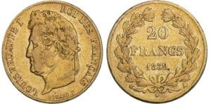 20 francs Louis-Philippe Ier tête laurée - 1839 A (Paris) 20 francs Louis-Philippe Ier tête laurée - 1839 A (Paris)