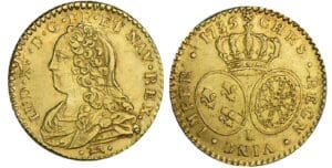 Louis XV - ½ louis d’or aux lunettes - 1735 L (Bayonne)