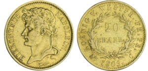 Allemagne - Westphalie - Jérome Napoléon - 20 frank - 1809 C (Cassel)