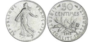 50 centimes Semeuse - 1911