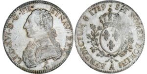 Louis XVI - Ecu aux branches d’olivier - 1789 A (Paris) 2ème sem