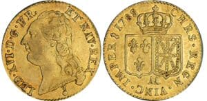 Louis XVI - Louis d’or au buste nu - 1788 AA (Metz) 88 sur 87