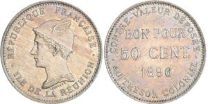 Réunion - 50 centimes 1896 Réunion - 50 centimes 1896