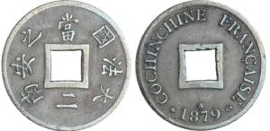 Cochinchine - Sapèque - 1879 A (Paris) Cochinchine - Sapèque - 1879 A (Paris)