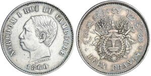 Cambodge - 2 francs 1860 Cambodge - 2 francs 1860