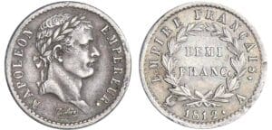 1/2 franc Napoléon revers empire - 1812 A (Paris)