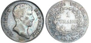 1 franc Napoléon empereur - An 13 A (Paris) 1 franc Napoléon empereur - An 13 A (Paris)