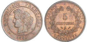 5 centimes Cérès - 1882 A (Paris)