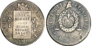 Sol à la balance type FRANCAISE - An II - 1793 BB (Strasbourg) Sol à la balance type FRANCAISE - An II - 1793 BB (Strasbourg)