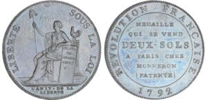 Monneron de 2 sols - 1792 flan bruni Monneron de 2 sols - 1792 flan bruni