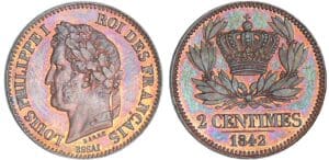 2 centimes Louis-Philippe - 1842 Essai 2 centimes Louis-Philippe - 1842 Essai