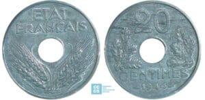 20 centimes "20" - 1944