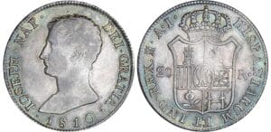 Espagne - Joseph Napoléon - 20 reales 1810 (Madrid)