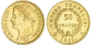 20 francs Napoléon revers empire - 1812 A (Paris) 20 francs Napoléon revers empire - 1812 A (Paris)