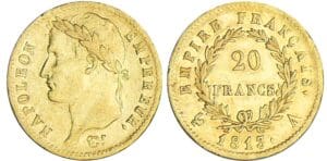 20 francs Napoléon revers empire - 1813 A (Paris)