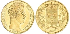 20 francs Charles X - 1827 A (Paris) 4 feuilles et demi 20 francs Charles X - 1827 A (Paris) 4 feuilles et demi