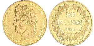 20 francs Louis-Philippe Ier tête laurée - 1833 A (Paris) 20 francs Louis-Philippe Ier tête laurée - 1833 A (Paris)