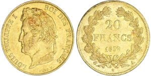 20 francs Louis-Philippe Ier tête laurée - 1839 A (Paris) 20 francs Louis-Philippe Ier tête laurée - 1839 A (Paris)