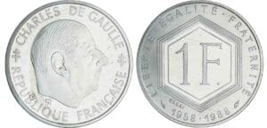 1 franc Charles de Gaulle - 1988 essai