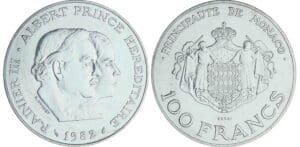 Monaco - Rainier III - 100 francs 1982 - Essai Monaco - Rainier III - 100 francs 1982 - Essai