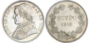 Italie - Vatican - Pie XI - Scudo 1853 An VIII (Rome)