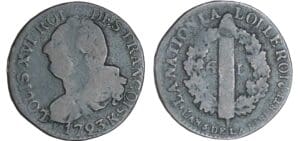6 deniers type FRANCOIS - 1793 K (Bordeaux)