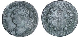 12 deniers type FRANCOIS - 1792 T (Nantes) 12 deniers type FRANCOIS - 1792 T (Nantes)