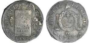 Sol à la balance type FRANCOISE - An II - 1793 W. (Arras)