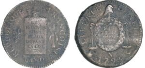 2 sols à la balance - An II - 1793 N (Montpellier)