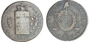 2 sols à la balance - An II - 1793 AA (Metz) 2 sols à la balance - An II - 1793 AA (Metz)