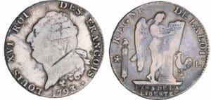 Ecu de 6 livres type FRANCOIS - 1793 L (Bayonne)