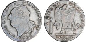 Ecu de 6 livres type FRANCOIS - 1792 R (Bayonne) Ecu de 6 livres type FRANCOIS - 1792 R (Bayonne)