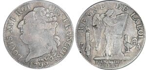 1/2 écu de 3 livres type FRANCOIS - 1792 A (Paris) 2ème sem 1/2 écu de 3 livres type FRANCOIS - 1792 A (Paris) 2ème sem